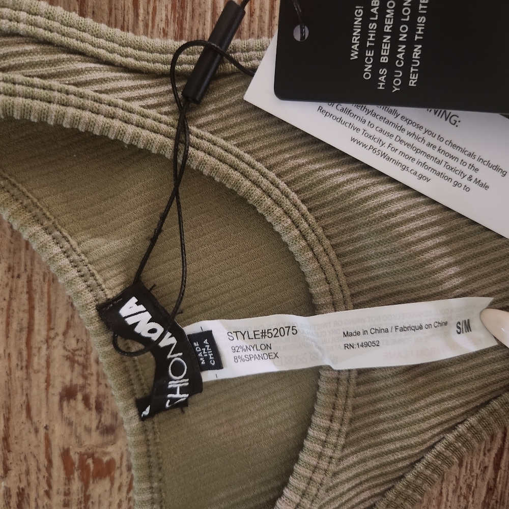 FN Riley Ribbed Midi Dress - Olive - Picture 3 of 4